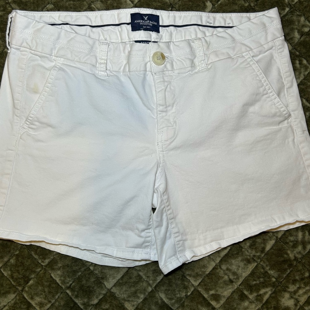 American Eagle Outfitters Women's White Bermuda Shorts Size 10